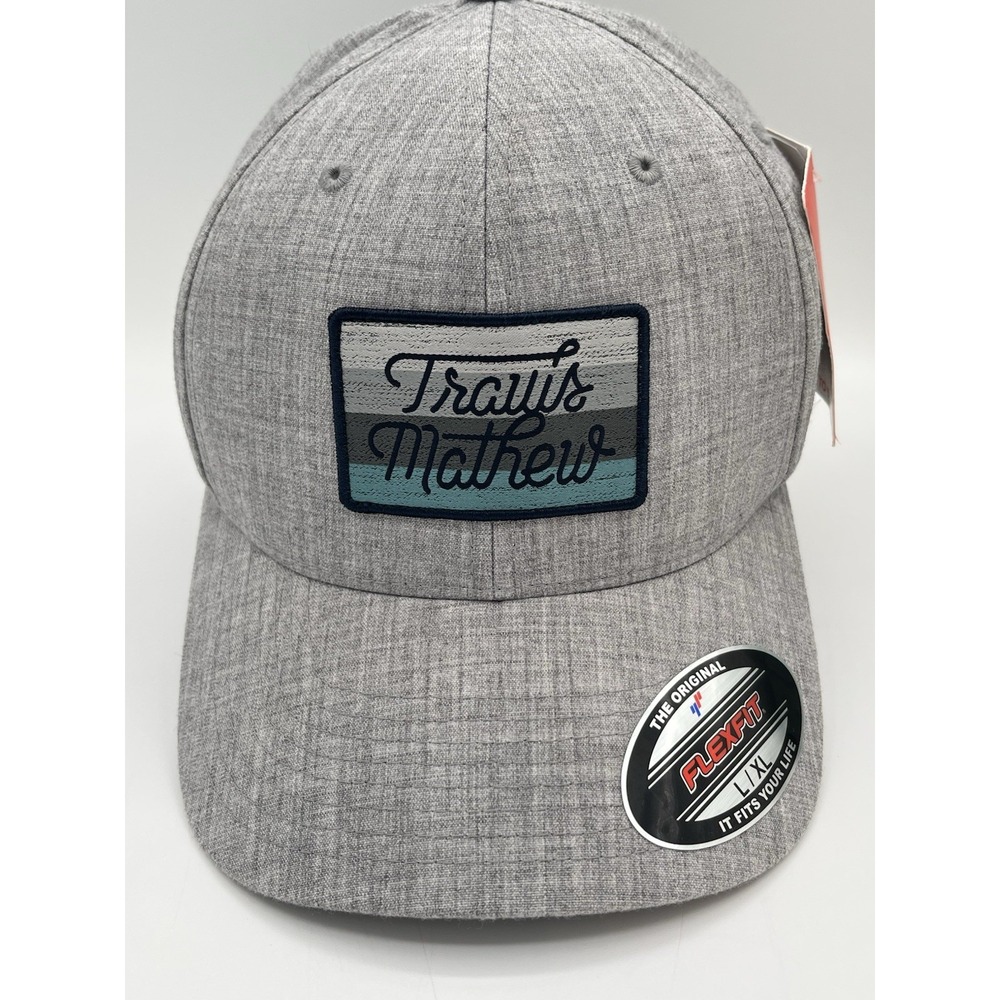 TravisMathew Last Boat Hat L/XL Salesman sample 1MT126 Flexfit Heather Grey NWT